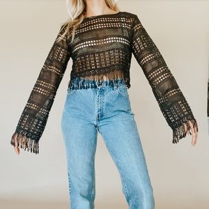 Roe + May lace crop top